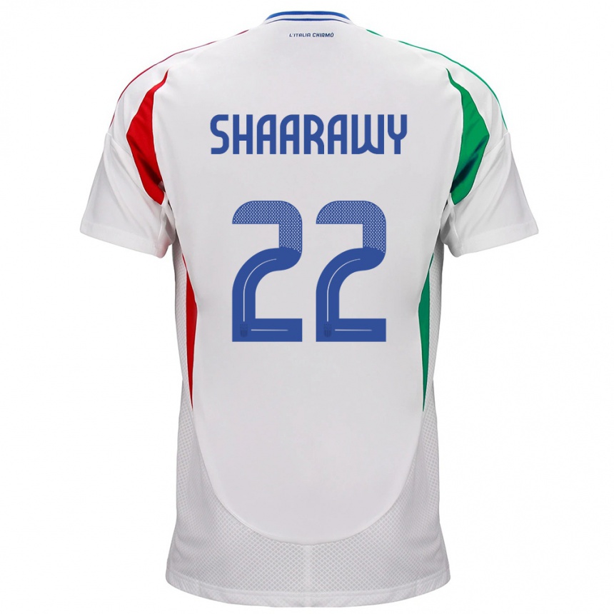 Kinder Fußball Italien Stephan El Shaarawy #22 Weiß Auswärtstrikot Trikot 24-26 T-Shirt Luxemburg