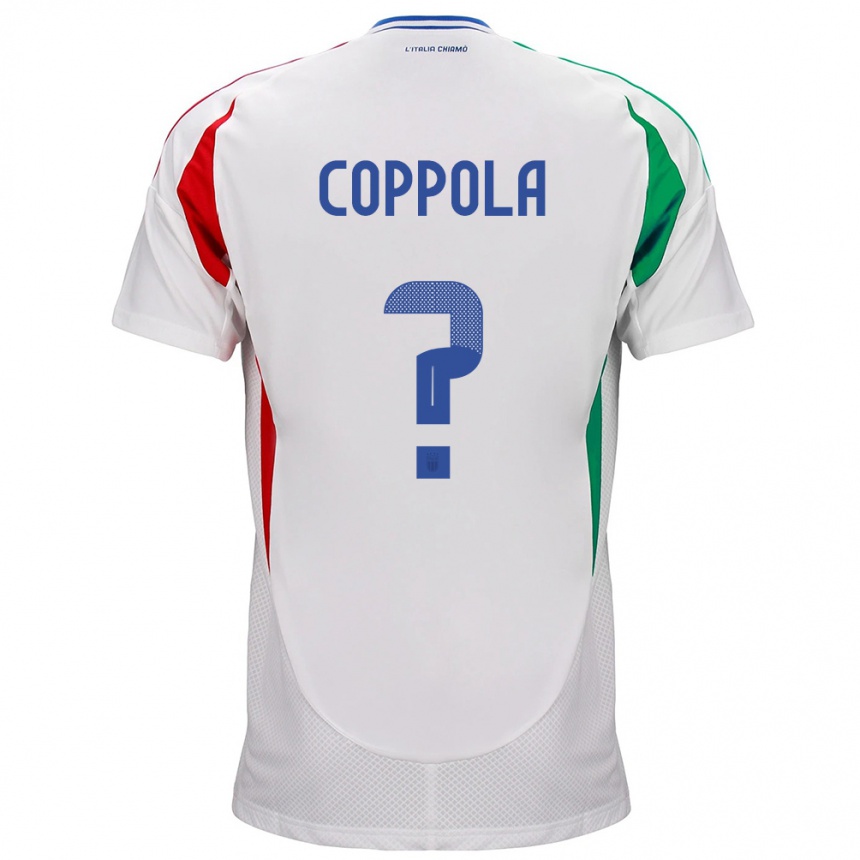 Kinder Fußball Italien Diego Coppola #0 Weiß Auswärtstrikot Trikot 24-26 T-Shirt Luxemburg