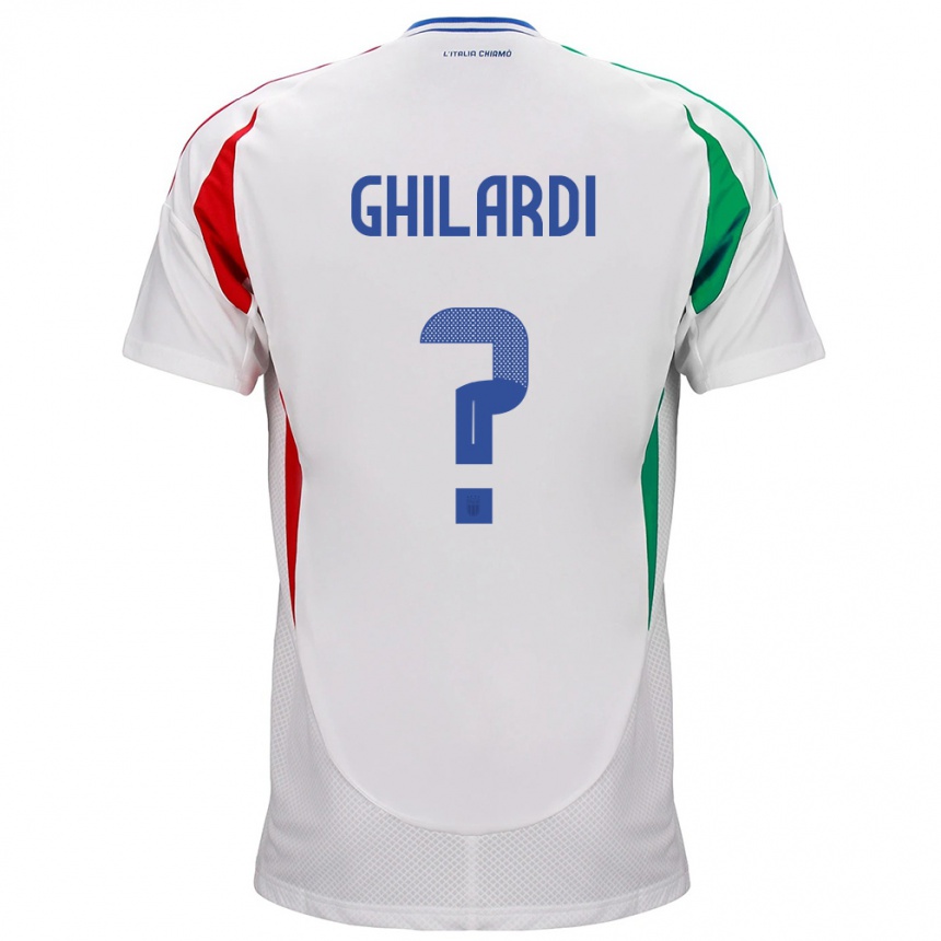 Kinder Fußball Italien Daniele Ghilardi #0 Weiß Auswärtstrikot Trikot 24-26 T-Shirt Luxemburg