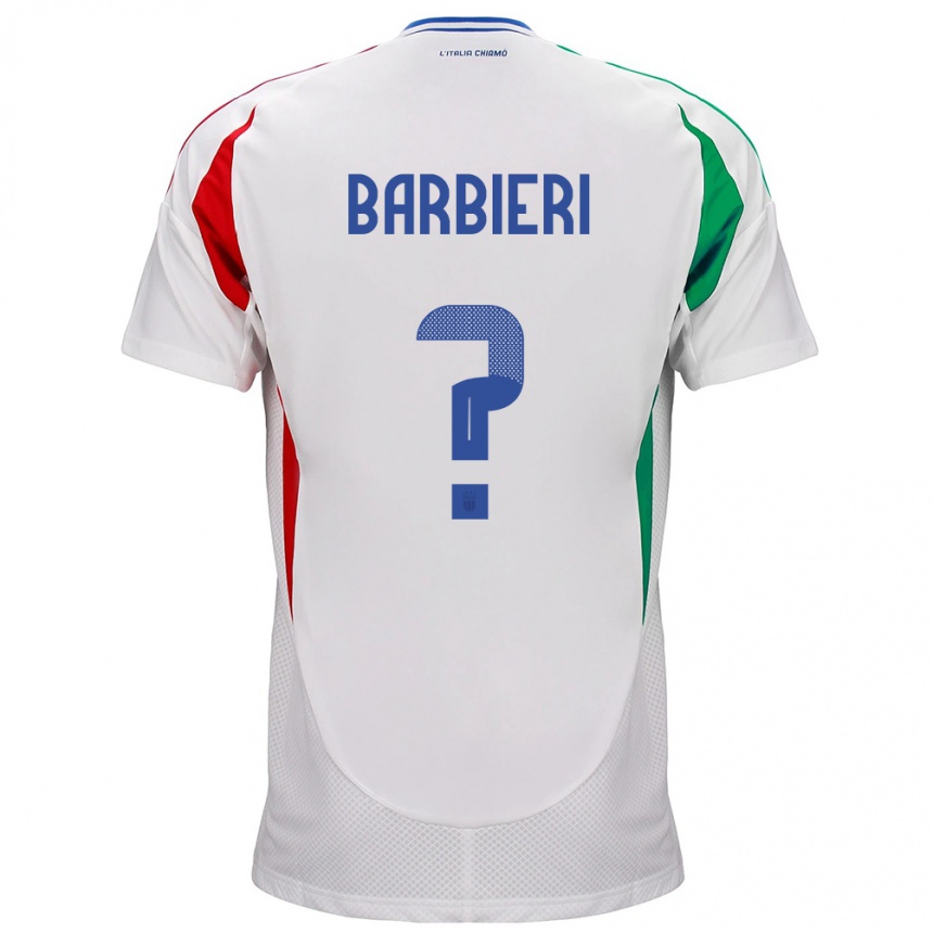 Kinder Fußball Italien Tommaso Barbieri #0 Weiß Auswärtstrikot Trikot 24-26 T-Shirt Luxemburg