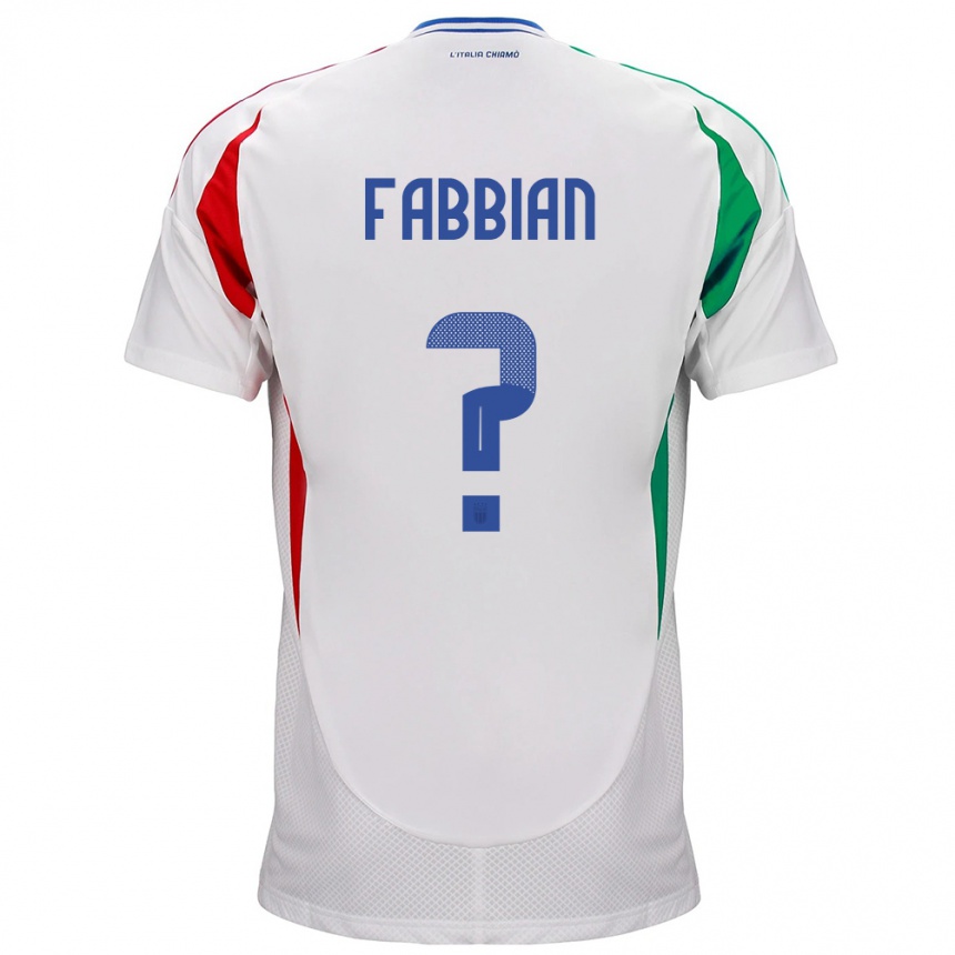 Kinder Fußball Italien Giovanni Fabbian #0 Weiß Auswärtstrikot Trikot 24-26 T-Shirt Luxemburg