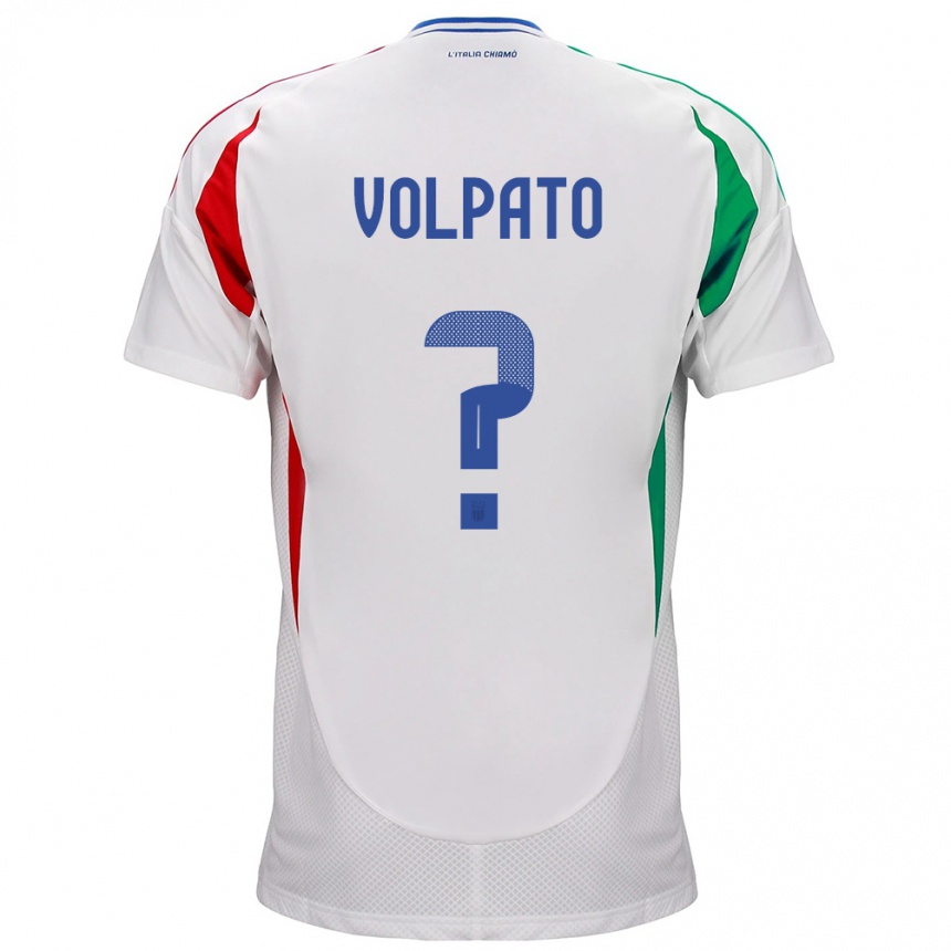 Kinder Fußball Italien Cristian Volpato #0 Weiß Auswärtstrikot Trikot 24-26 T-Shirt Luxemburg