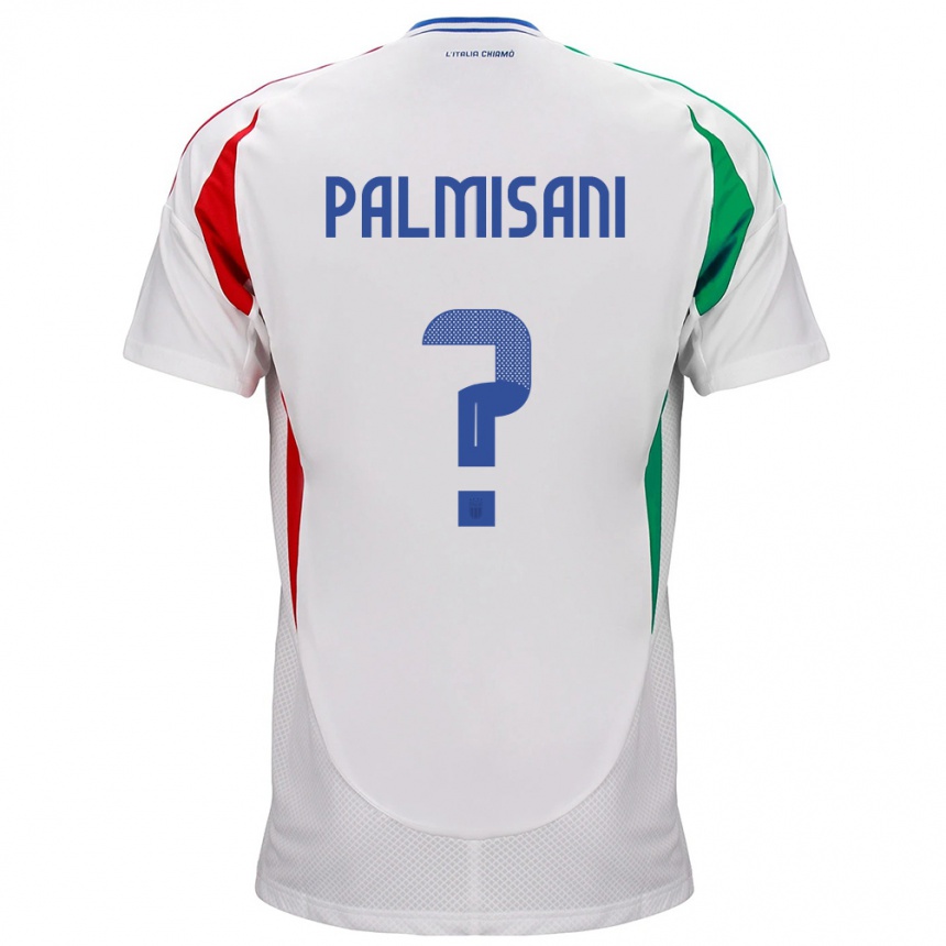 Kinder Fußball Italien Lorenzo Palmisani #0 Weiß Auswärtstrikot Trikot 24-26 T-Shirt Luxemburg