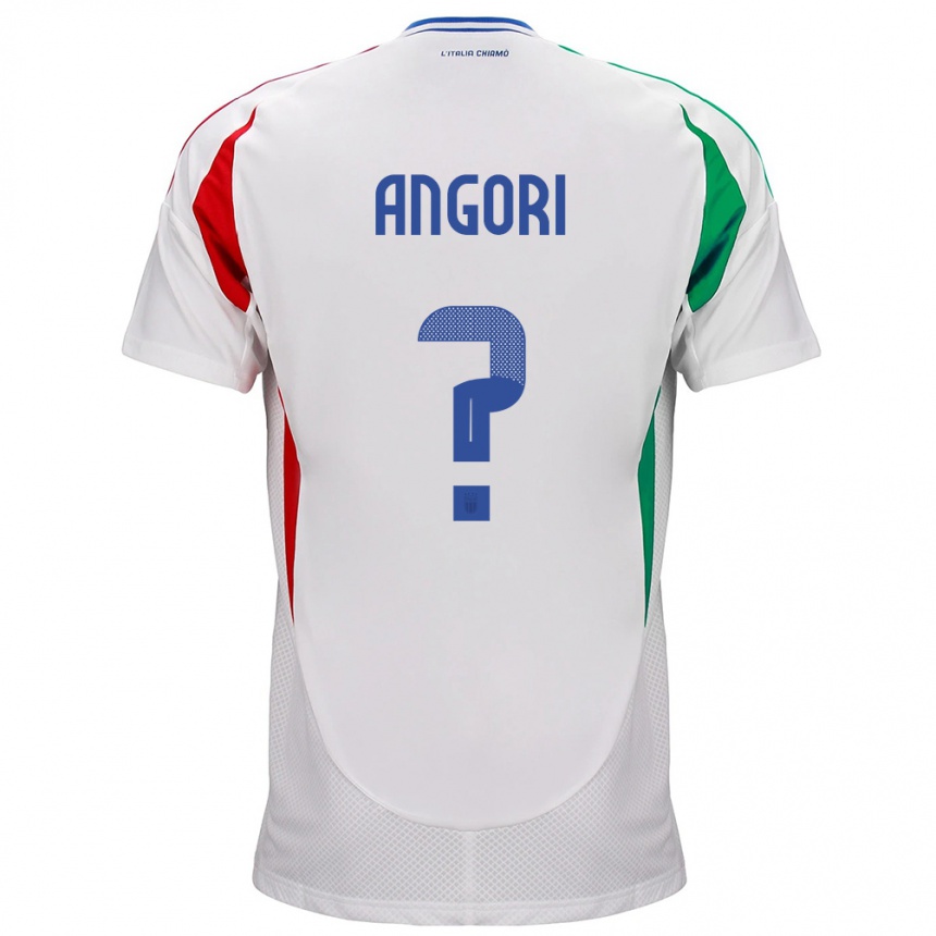 Kinder Fußball Italien Samuele Angori #0 Weiß Auswärtstrikot Trikot 24-26 T-Shirt Luxemburg