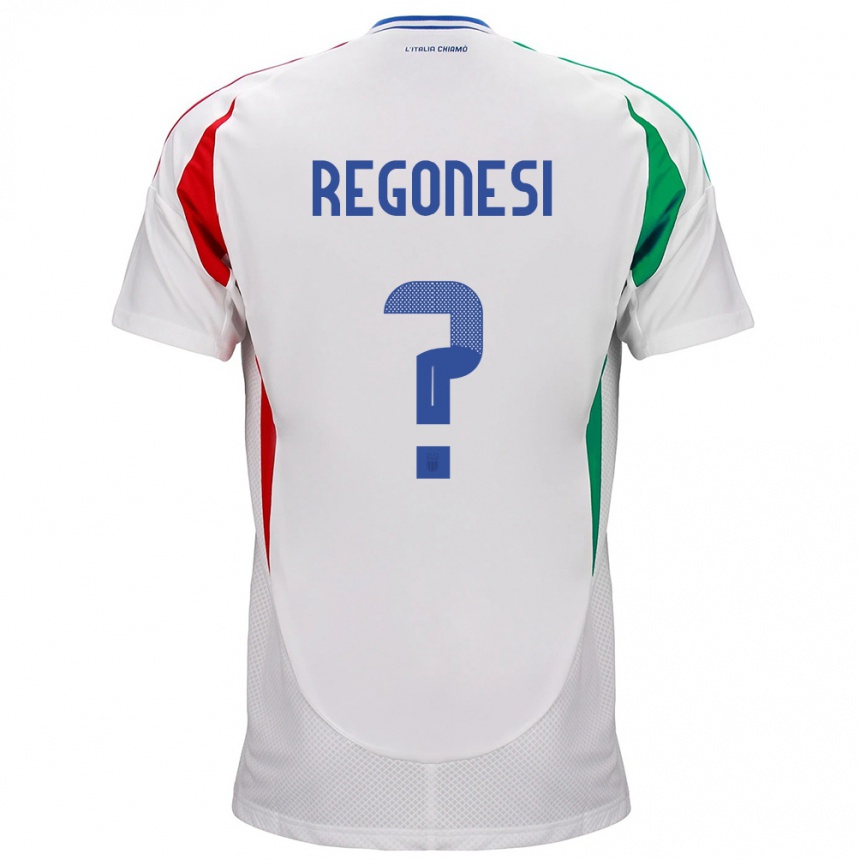 Kinder Fußball Italien Iacopo Regonesi #0 Weiß Auswärtstrikot Trikot 24-26 T-Shirt Luxemburg