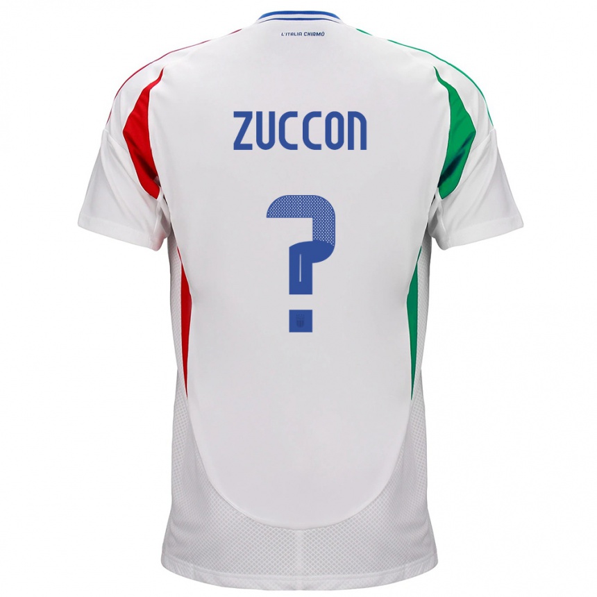 Kinder Fußball Italien Federico Zuccon #0 Weiß Auswärtstrikot Trikot 24-26 T-Shirt Luxemburg