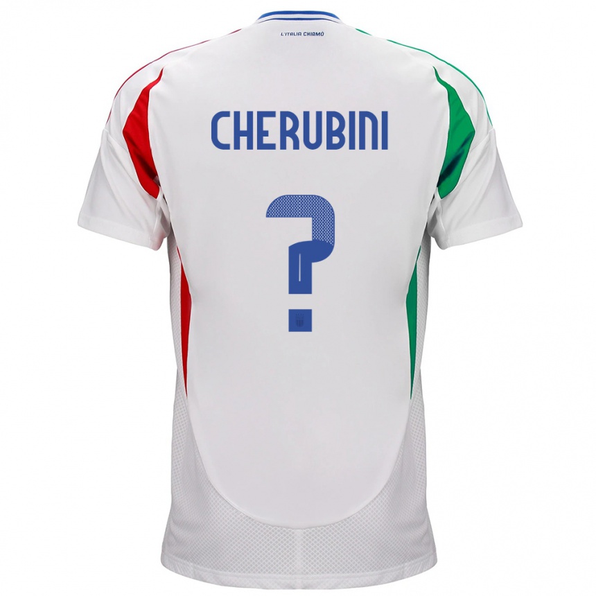 Kinder Fußball Italien Luigi Cherubini #0 Weiß Auswärtstrikot Trikot 24-26 T-Shirt Luxemburg