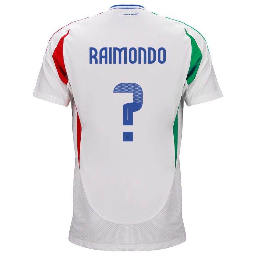 Kinder Fußball Italien Antonio Raimondo #0 Weiß Auswärtstrikot Trikot 24-26 T-Shirt Luxemburg