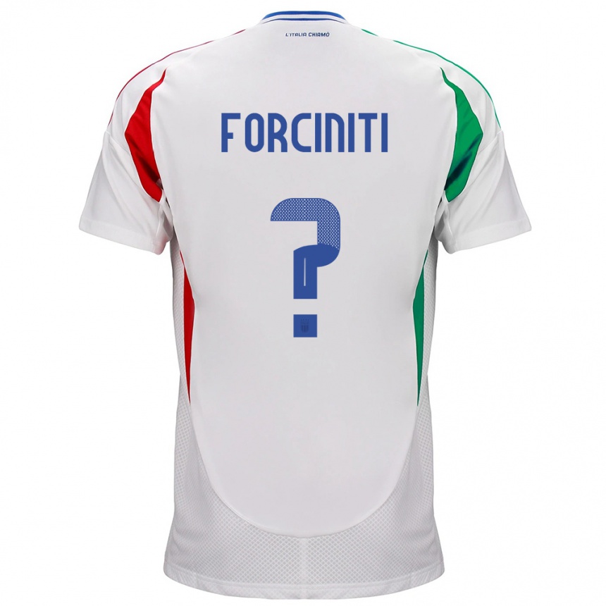 Kinder Fußball Italien Luigi Forciniti #0 Weiß Auswärtstrikot Trikot 24-26 T-Shirt Luxemburg