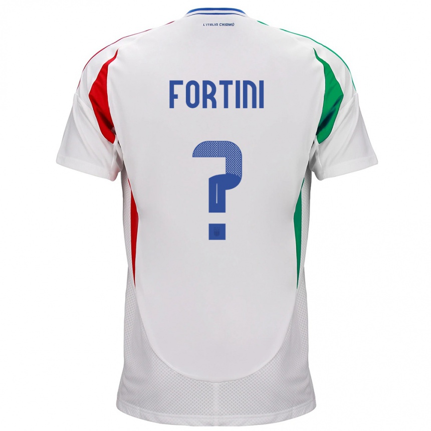 Kinder Fußball Italien Niccolò Fortini #0 Weiß Auswärtstrikot Trikot 24-26 T-Shirt Luxemburg