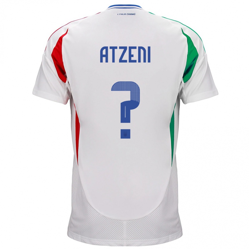 Kinder Fußball Italien Davide Atzeni #0 Weiß Auswärtstrikot Trikot 24-26 T-Shirt Luxemburg