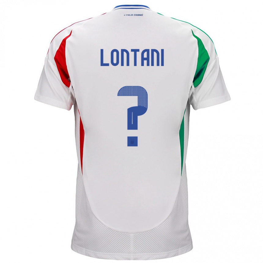 Kinder Fußball Italien Simone Lontani #0 Weiß Auswärtstrikot Trikot 24-26 T-Shirt Luxemburg