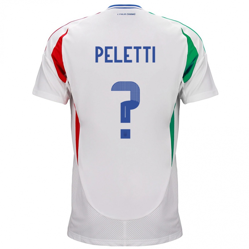 Kinder Fußball Italien Lamberto Peletti #0 Weiß Auswärtstrikot Trikot 24-26 T-Shirt Luxemburg