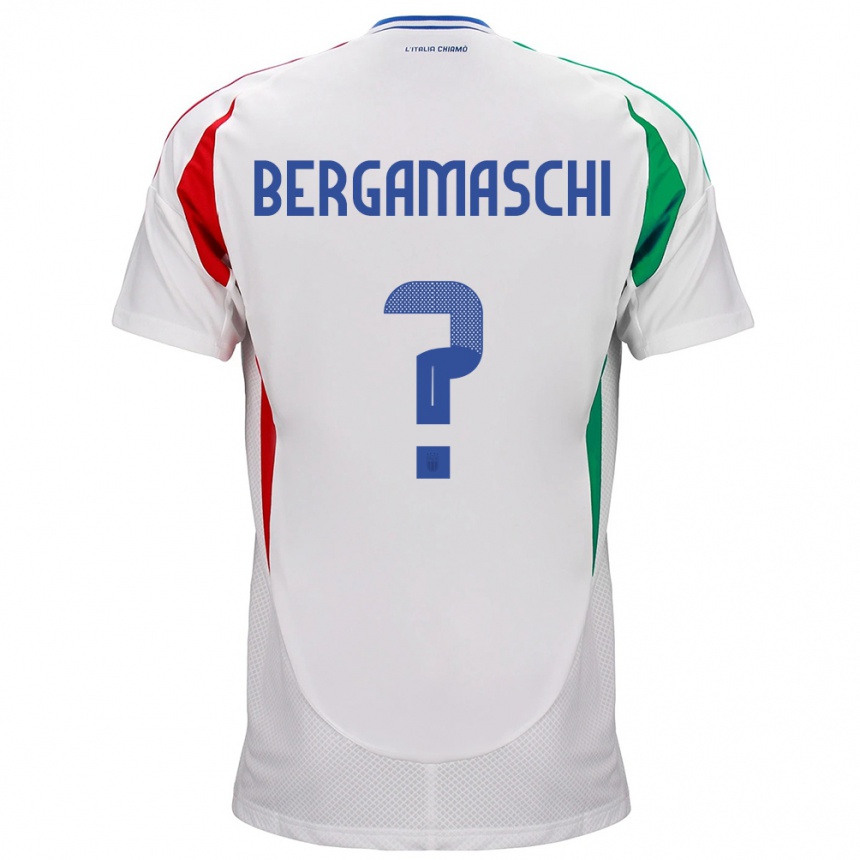 Kinder Fußball Italien Valentina Bergamaschi #0 Weiß Auswärtstrikot Trikot 24-26 T-Shirt Luxemburg