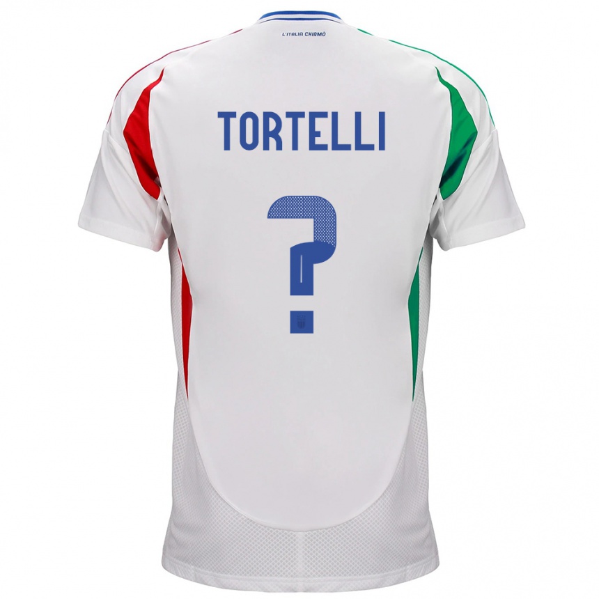 Kinder Fußball Italien Alice Tortelli #0 Weiß Auswärtstrikot Trikot 24-26 T-Shirt Luxemburg