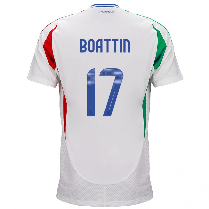 Kinder Fußball Italien Lisa Boattin #17 Weiß Auswärtstrikot Trikot 24-26 T-Shirt Luxemburg