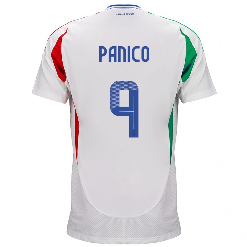 Kinder Fußball Italien Patrizia Panico #9 Weiß Auswärtstrikot Trikot 24-26 T-Shirt Luxemburg