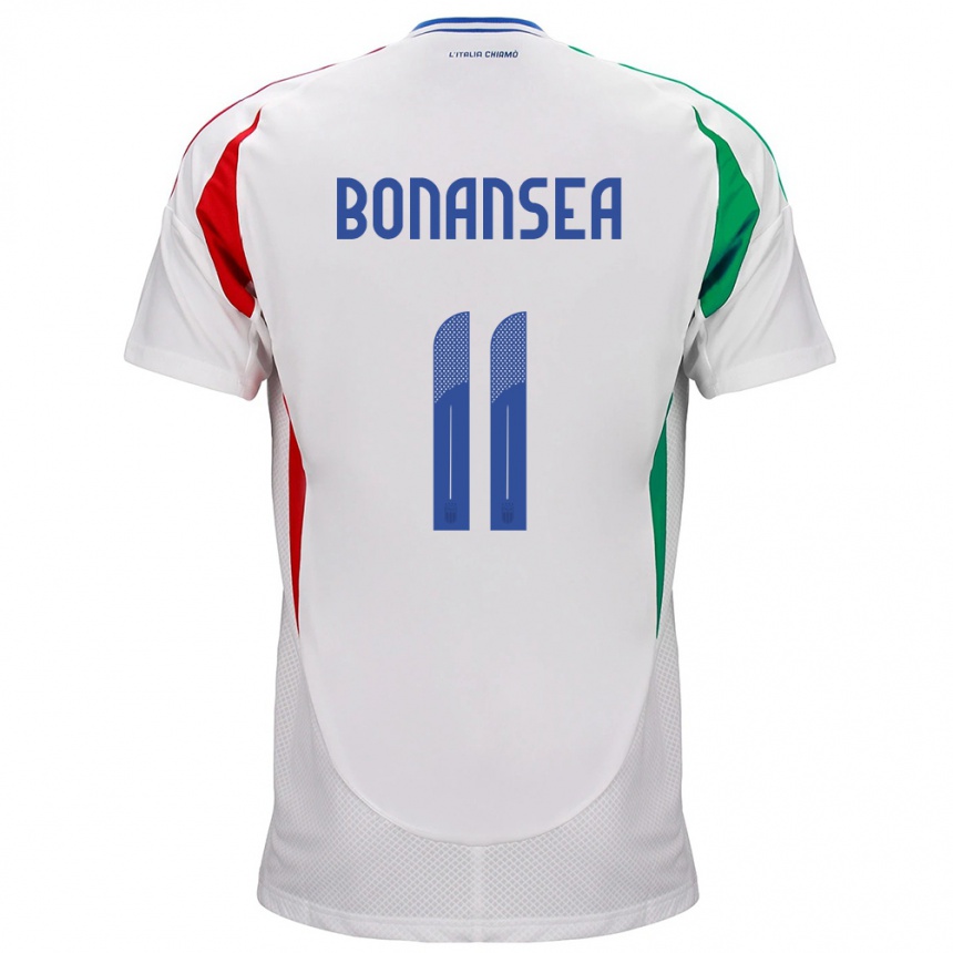 Kinder Fußball Italien Barbara Bonansea #11 Weiß Auswärtstrikot Trikot 24-26 T-Shirt Luxemburg