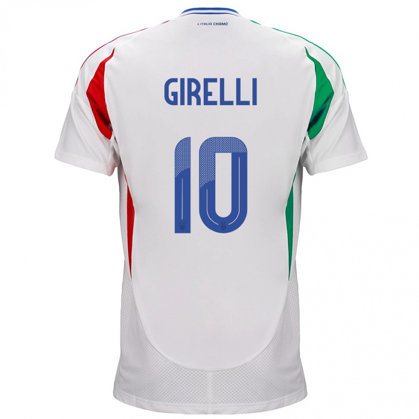 Kinder Fußball Italien Cristiana Girelli #10 Weiß Auswärtstrikot Trikot 24-26 T-Shirt Luxemburg