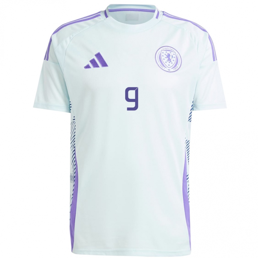 Kinder Fußball Schottland Amy Gallacher #9 Helles Mintblau Auswärtstrikot Trikot 24-26 T-Shirt Luxemburg