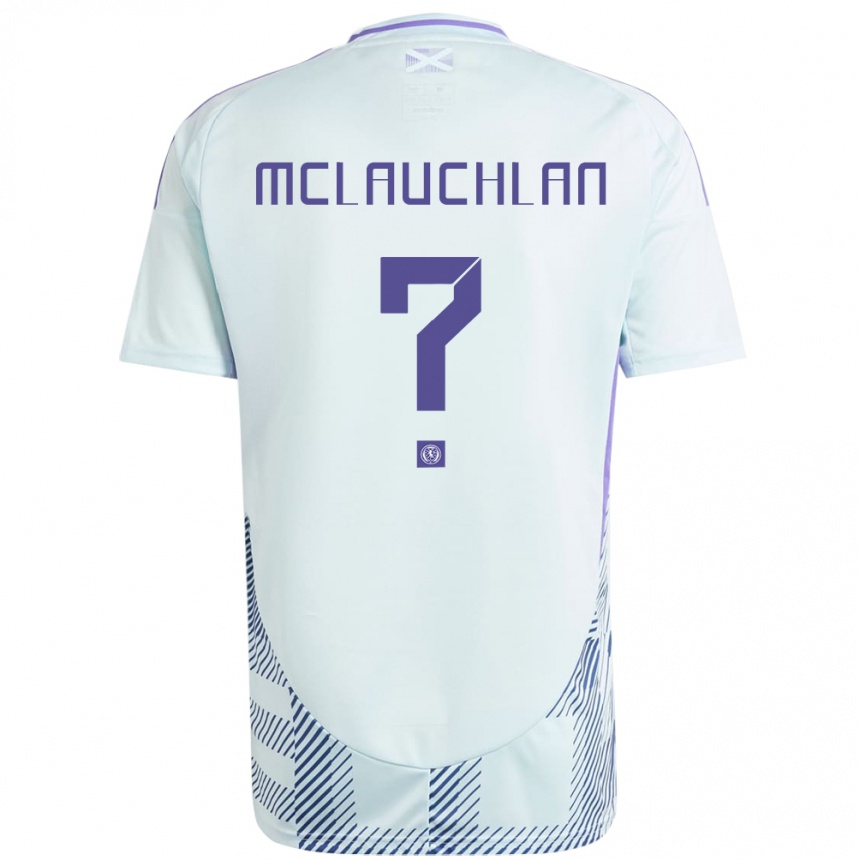 Kinder Fußball Schottland Rachel Mclauchlan #0 Helles Mintblau Auswärtstrikot Trikot 24-26 T-Shirt Luxemburg