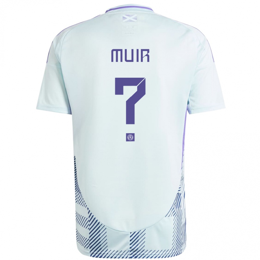 Kinder Fußball Schottland Amy Muir #0 Helles Mintblau Auswärtstrikot Trikot 24-26 T-Shirt Luxemburg