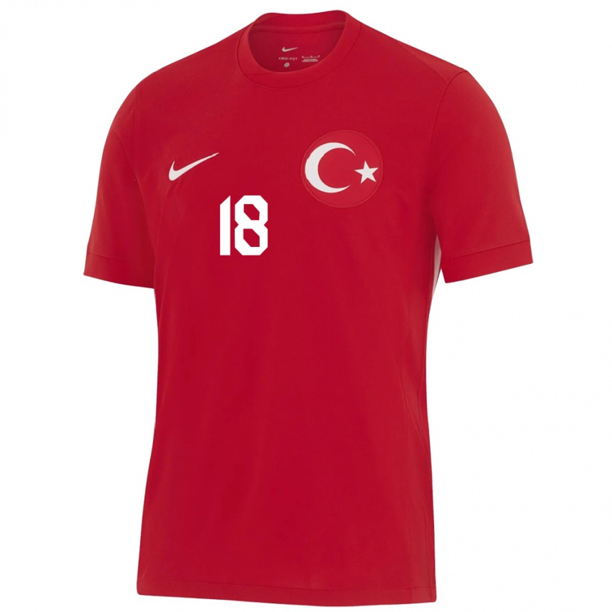 Kinder Fußball Türkei Ayman Gulasi #18 Rot Auswärtstrikot Trikot 24-26 T-Shirt Luxemburg