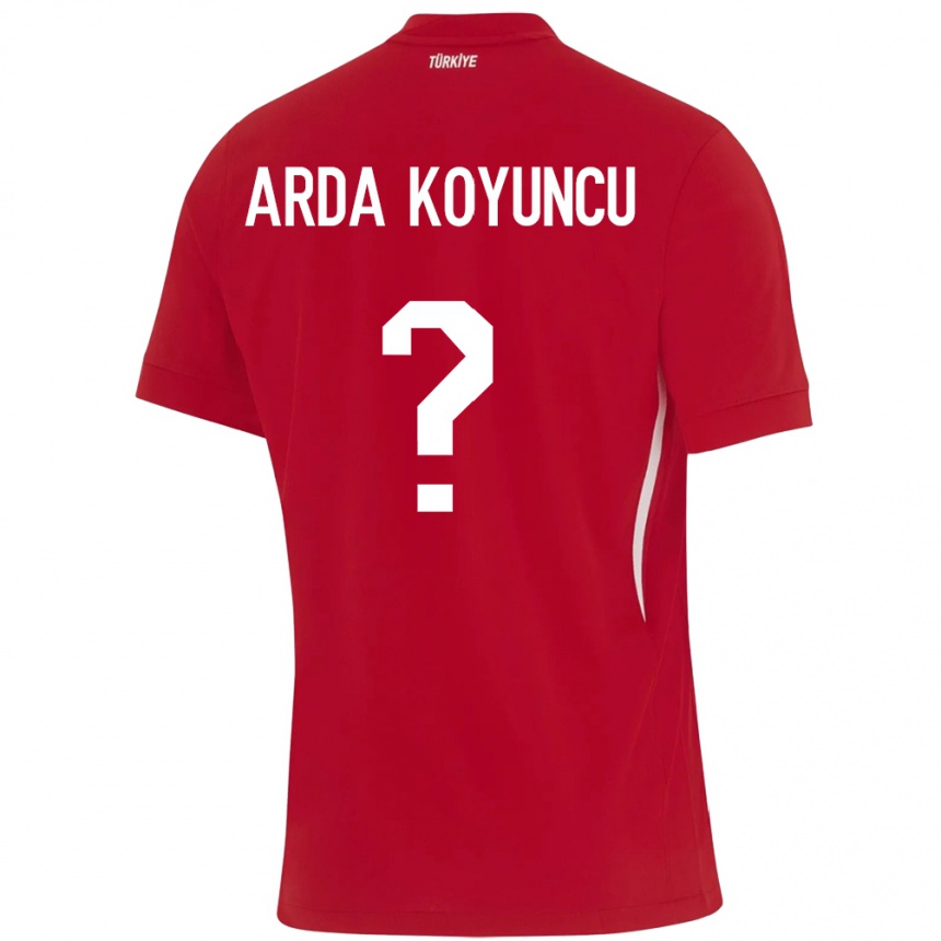 Kinder Fußball Türkei Efe Arda Koyuncu #0 Rot Auswärtstrikot Trikot 24-26 T-Shirt Luxemburg