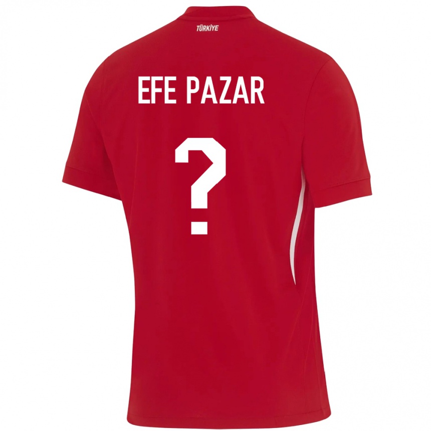 Kinder Fußball Türkei Alper Efe Pazar #0 Rot Auswärtstrikot Trikot 24-26 T-Shirt Luxemburg