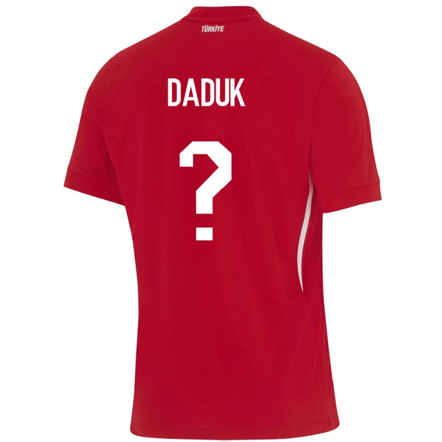 Kinder Fußball Türkei Emir Dadük #0 Rot Auswärtstrikot Trikot 24-26 T-Shirt Luxemburg