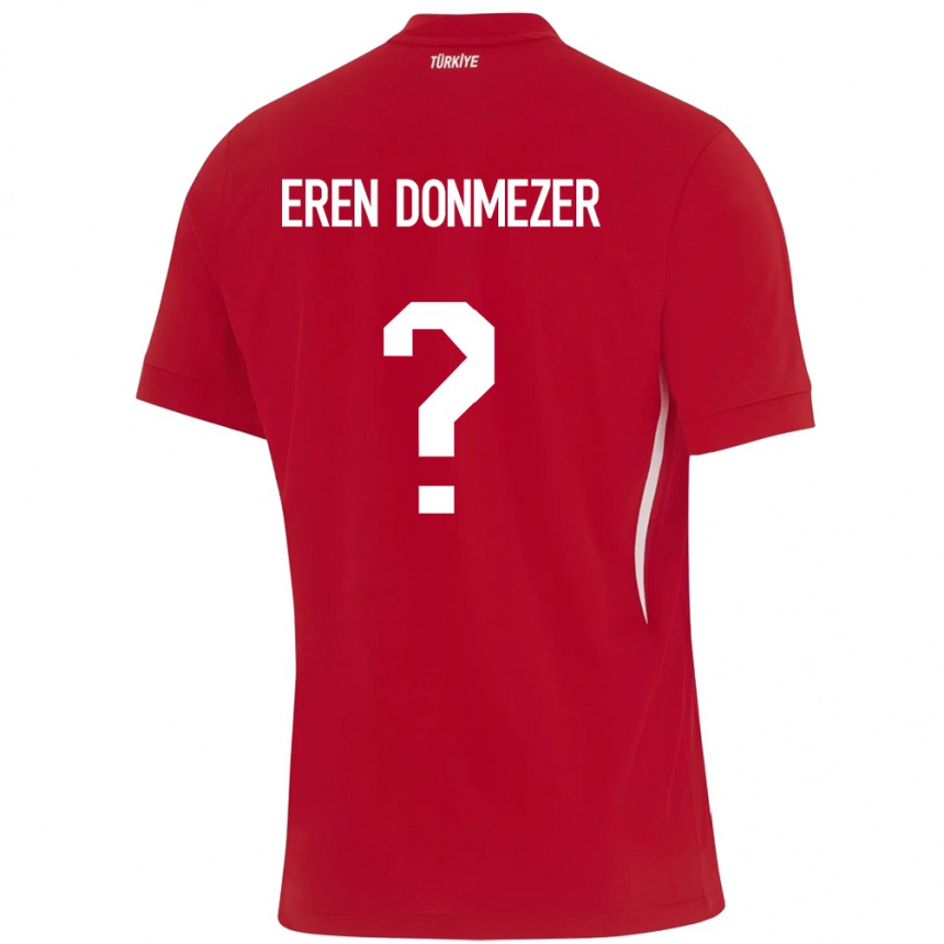 Kinder Fußball Türkei Deniz Eren Dönmezer #0 Rot Auswärtstrikot Trikot 24-26 T-Shirt Luxemburg