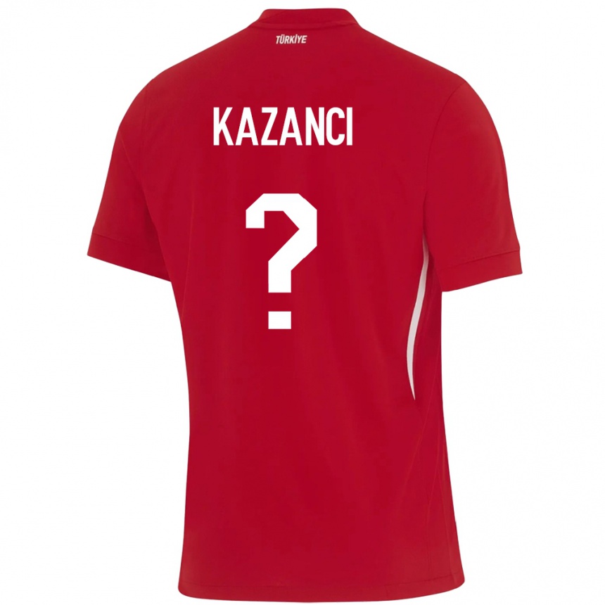 Kinder Fußball Türkei Şant Kazancı #0 Rot Auswärtstrikot Trikot 24-26 T-Shirt Luxemburg