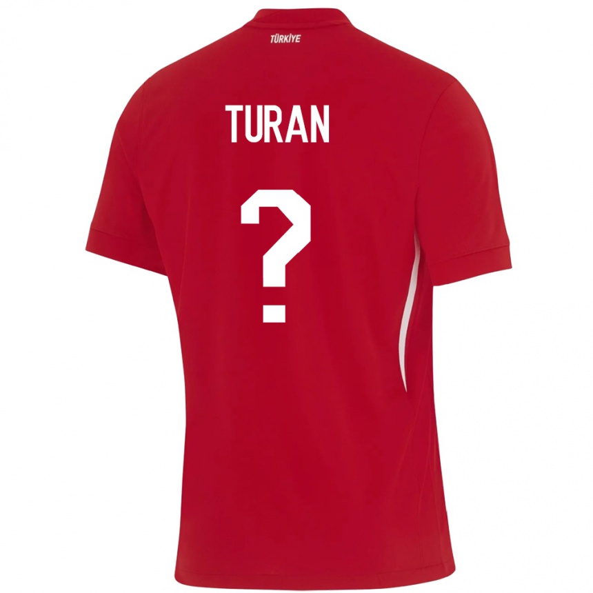 Kinder Fußball Türkei Hasan Turan #0 Rot Auswärtstrikot Trikot 24-26 T-Shirt Luxemburg