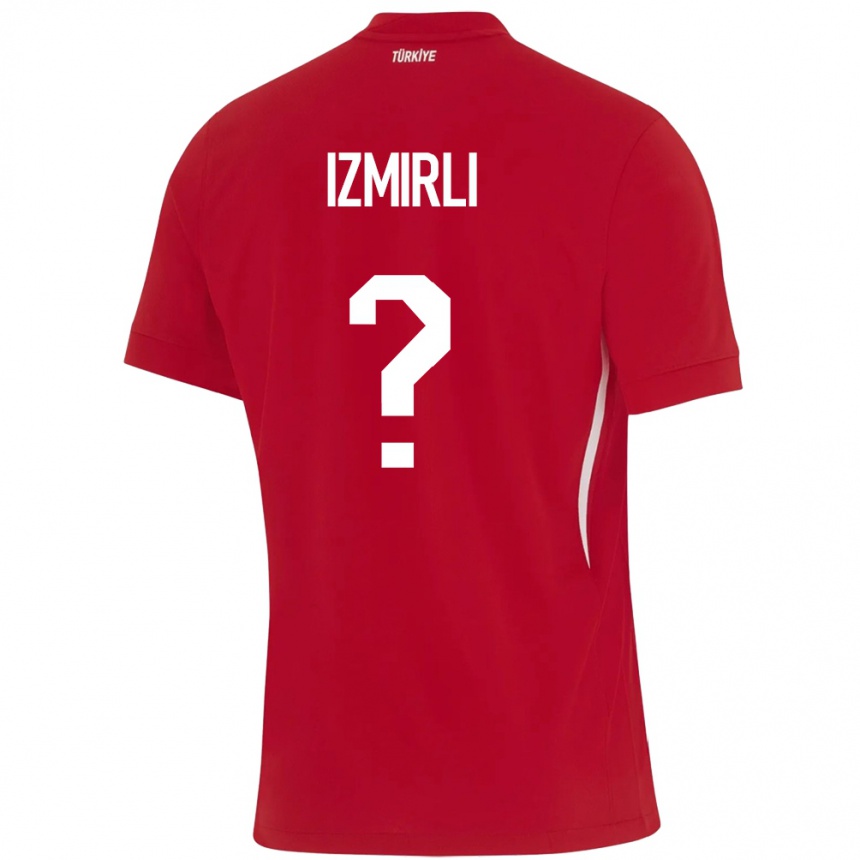 Kinder Fußball Türkei Ege İzmirli #0 Rot Auswärtstrikot Trikot 24-26 T-Shirt Luxemburg