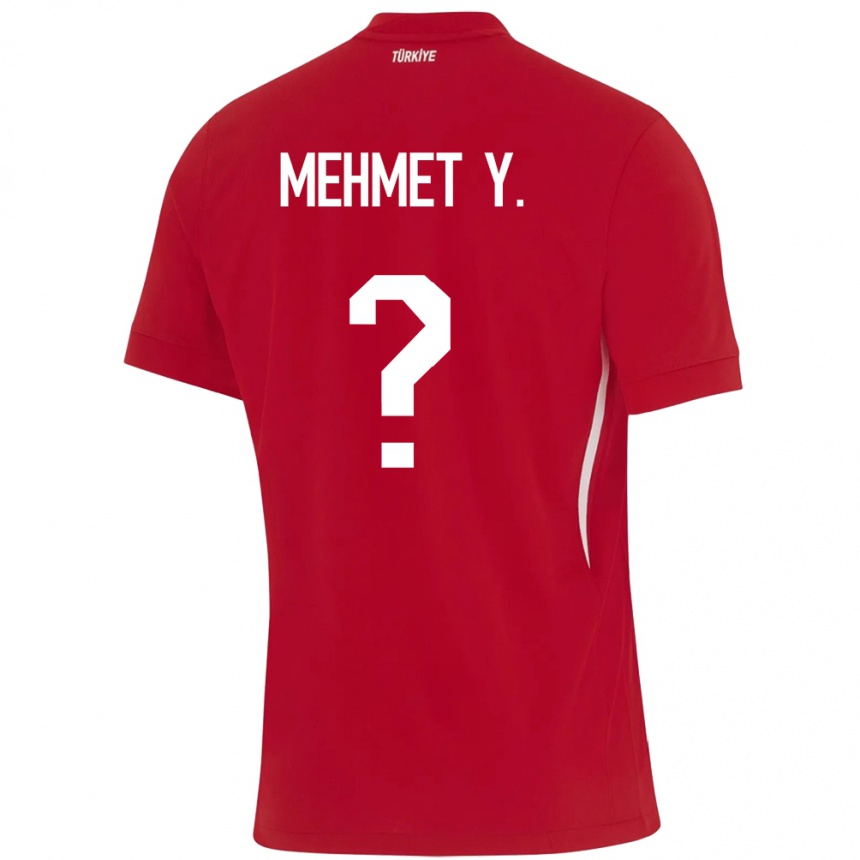 Kinder Fußball Türkei Mehmet Yildirim #0 Rot Auswärtstrikot Trikot 24-26 T-Shirt Luxemburg