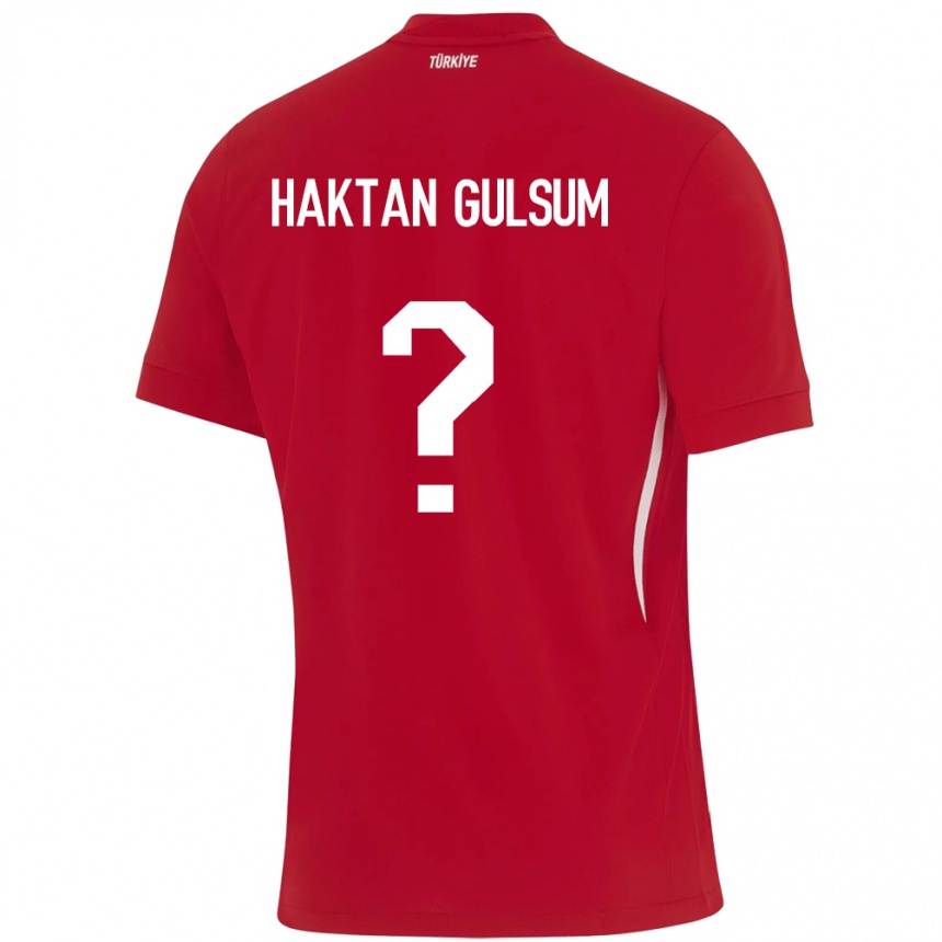 Kinder Fußball Türkei Ayaz Haktan Gülsüm #0 Rot Auswärtstrikot Trikot 24-26 T-Shirt Luxemburg