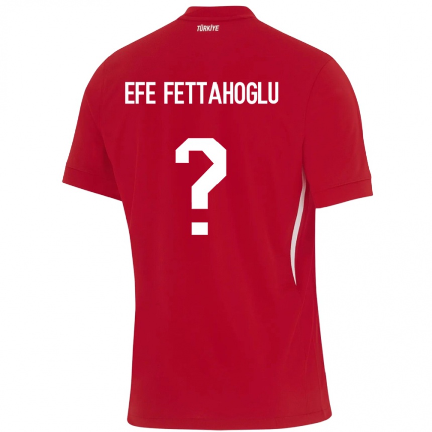 Kinder Fußball Türkei Adnan Efe Fettahoğlu #0 Rot Auswärtstrikot Trikot 24-26 T-Shirt Luxemburg