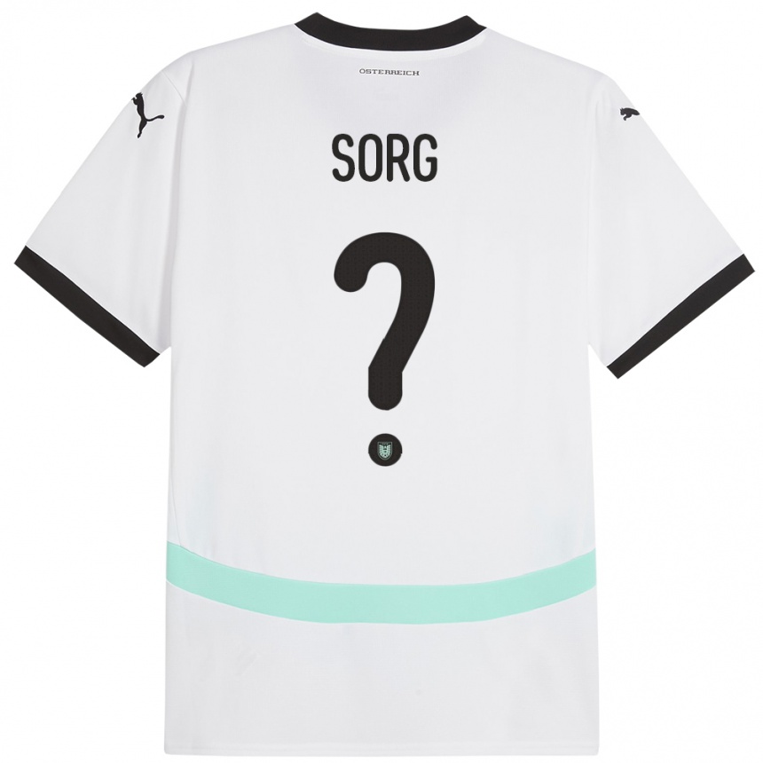 Kinder Fußball Österreich Oliver Sorg #0 Weiß Auswärtstrikot Trikot 24-26 T-Shirt Luxemburg