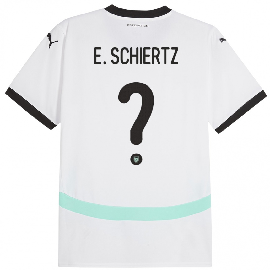 Kinder Fußball Österreich Emilio Schiertz #0 Weiß Auswärtstrikot Trikot 24-26 T-Shirt Luxemburg