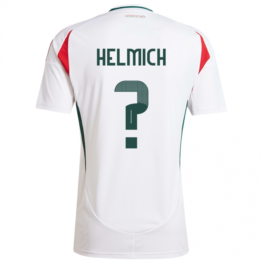 Kinder Fußball Ungarn Pál Helmich #0 Weiß Auswärtstrikot Trikot 24-26 T-Shirt Luxemburg