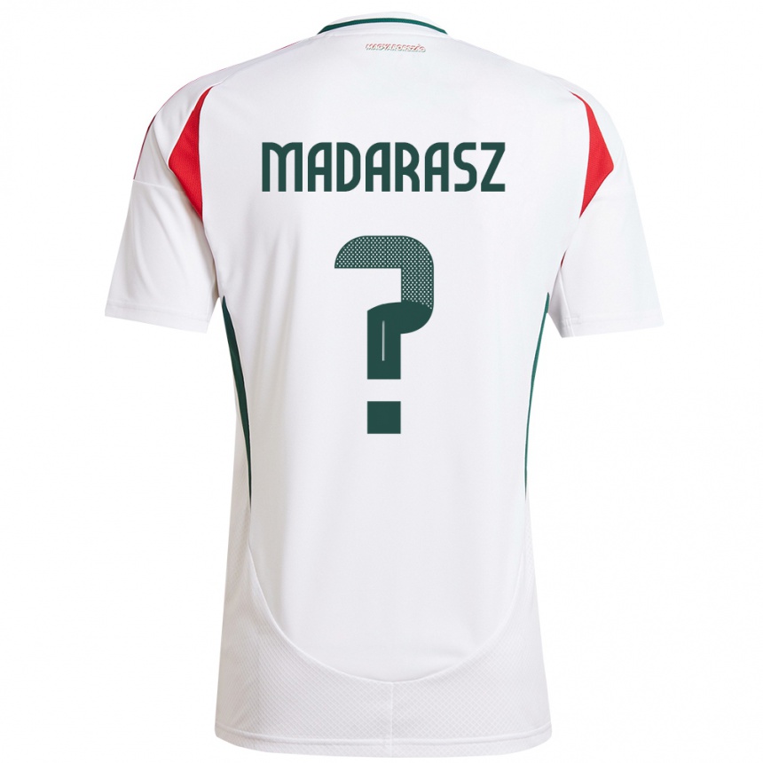 Kinder Fußball Ungarn Ádám Madarász #0 Weiß Auswärtstrikot Trikot 24-26 T-Shirt Luxemburg