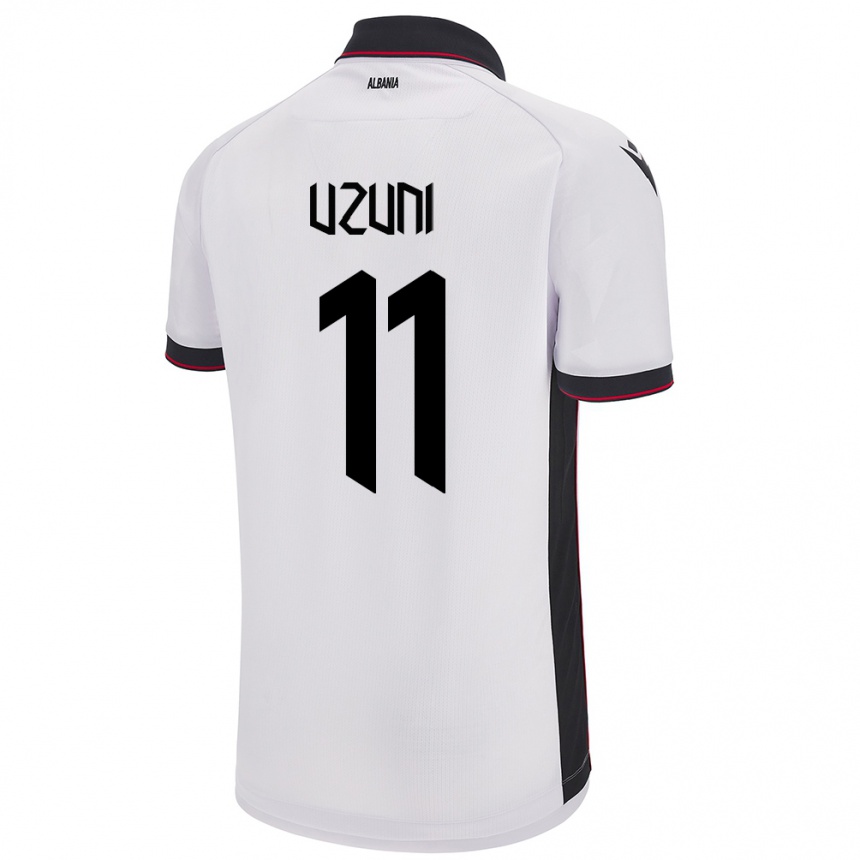 Kinder Fußball Albanien Myrto Uzuni #11 Weiß Auswärtstrikot Trikot 24-26 T-Shirt Luxemburg