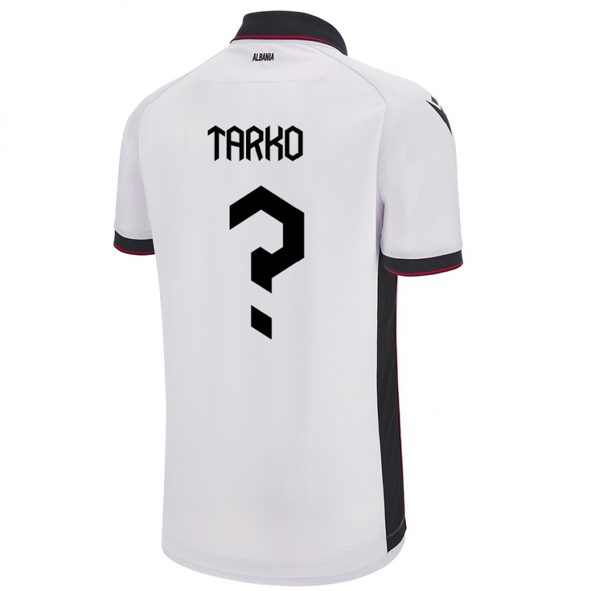 Kinder Fußball Albanien Daniel Tarko #0 Weiß Auswärtstrikot Trikot 24-26 T-Shirt Luxemburg