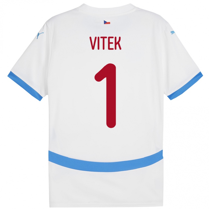 Kinder Fußball Tschechien Radek Vitek #1 Weiß Auswärtstrikot Trikot 24-26 T-Shirt Luxemburg