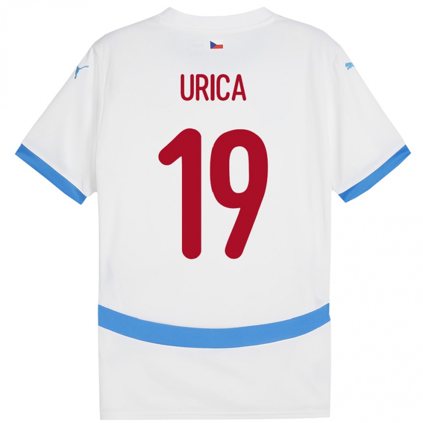 Kinder Fußball Tschechien Filip Urica #19 Weiß Auswärtstrikot Trikot 24-26 T-Shirt Luxemburg