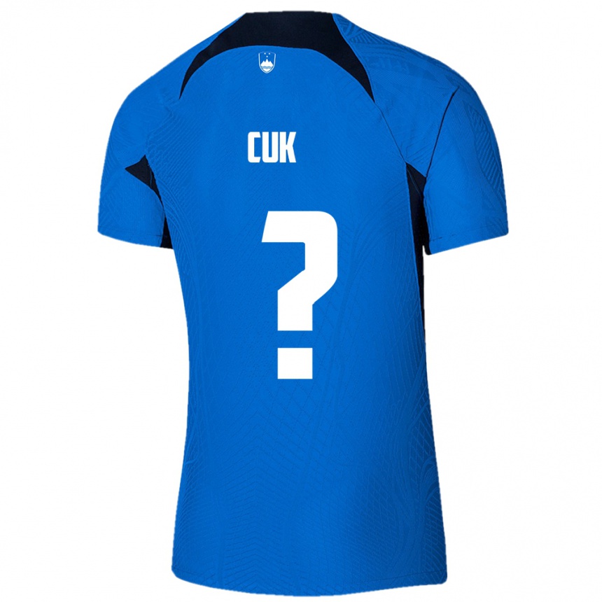 Kinder Fußball Slowenien Tine Cuk #0 Blau Auswärtstrikot Trikot 24-26 T-Shirt Luxemburg