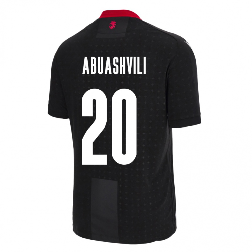 Kinder Fußball Georgien Giorgi Abuashvili #20 Schwarz Auswärtstrikot Trikot 24-26 T-Shirt Luxemburg