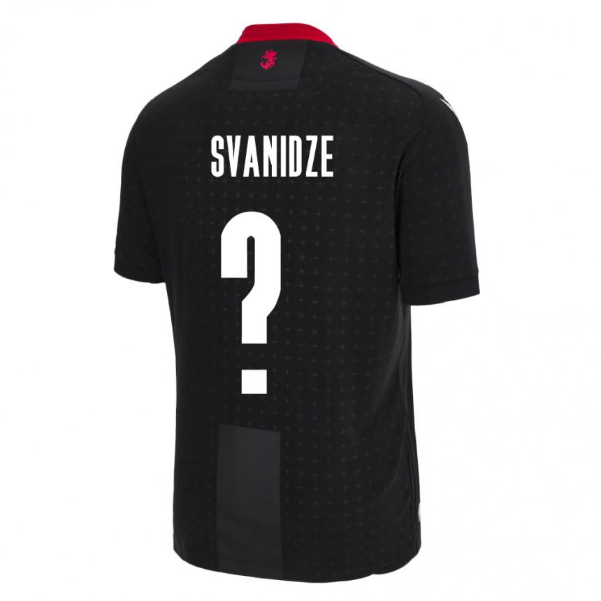 Kinder Fußball Georgien Murman Svanidze #0 Schwarz Auswärtstrikot Trikot 24-26 T-Shirt Luxemburg