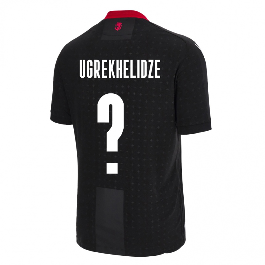 Kinder Fußball Georgien Luka Ugrekhelidze #0 Schwarz Auswärtstrikot Trikot 24-26 T-Shirt Luxemburg