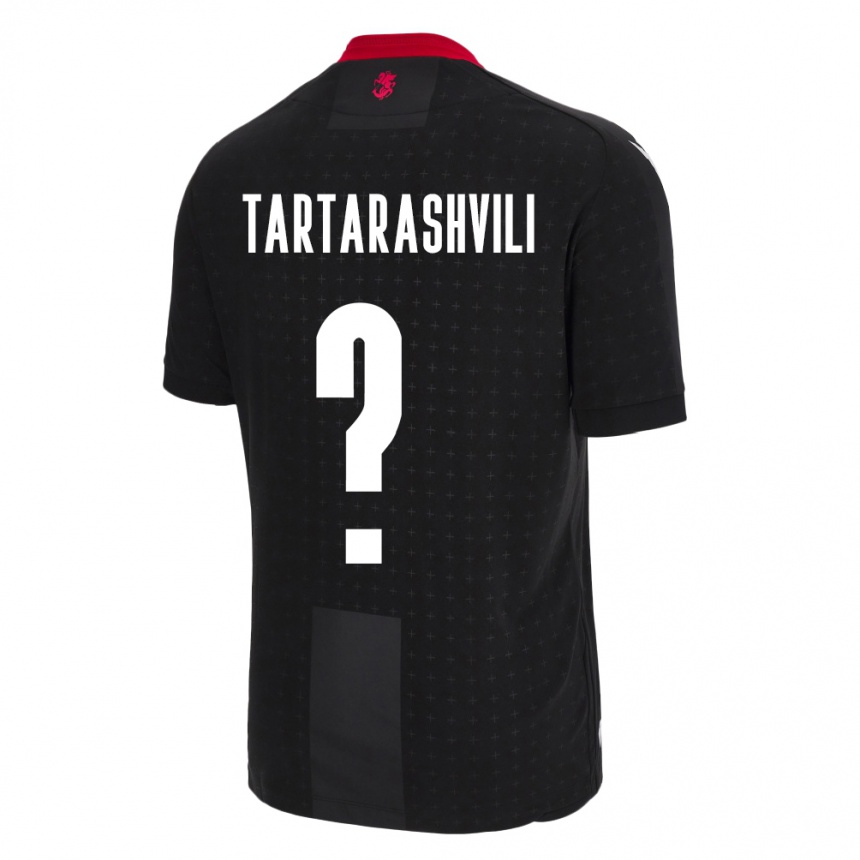 Kinder Fußball Georgien Saba Tartarashvili #0 Schwarz Auswärtstrikot Trikot 24-26 T-Shirt Luxemburg